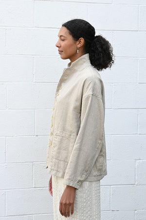 Linen Blend Jacket in Natural