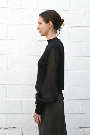 Bergson Distressed Open Back Sweater