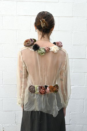 Sheer Rosette Top