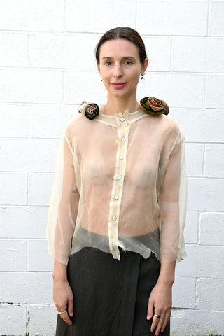 Sheer Rosette Top