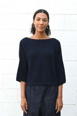 Loose Knit Top Navy