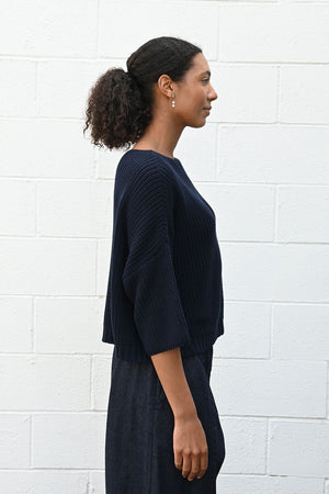 Loose Knit Top Navy
