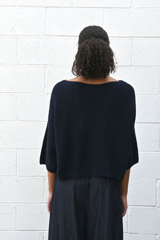 Loose Knit Top Navy