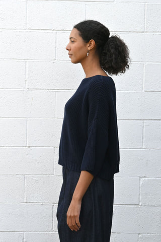 Loose Knit Top Navy