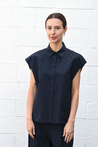 Silk Linen Shantung Shirt Vest