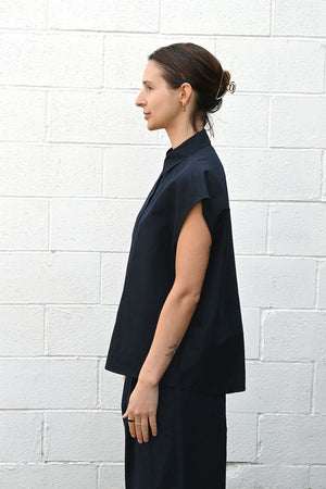 Silk Linen Shantung Shirt Vest