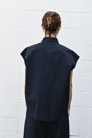 Silk Linen Shantung Shirt Vest