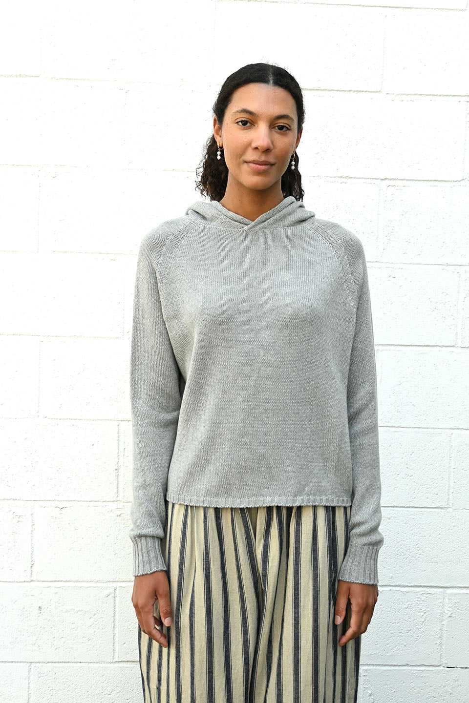 Knitted Hoodie Grey