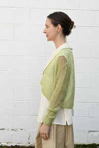 Open Knit Collar Sweater