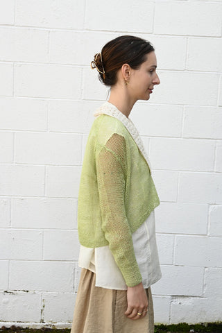 Open Knit Collar Sweater