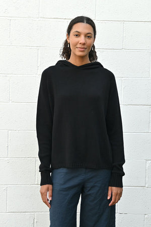 Knitted Hoodie Black