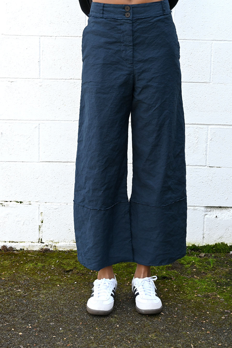 Wrinkled Wide Pants