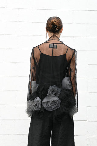 Sheer Rosette Jacket