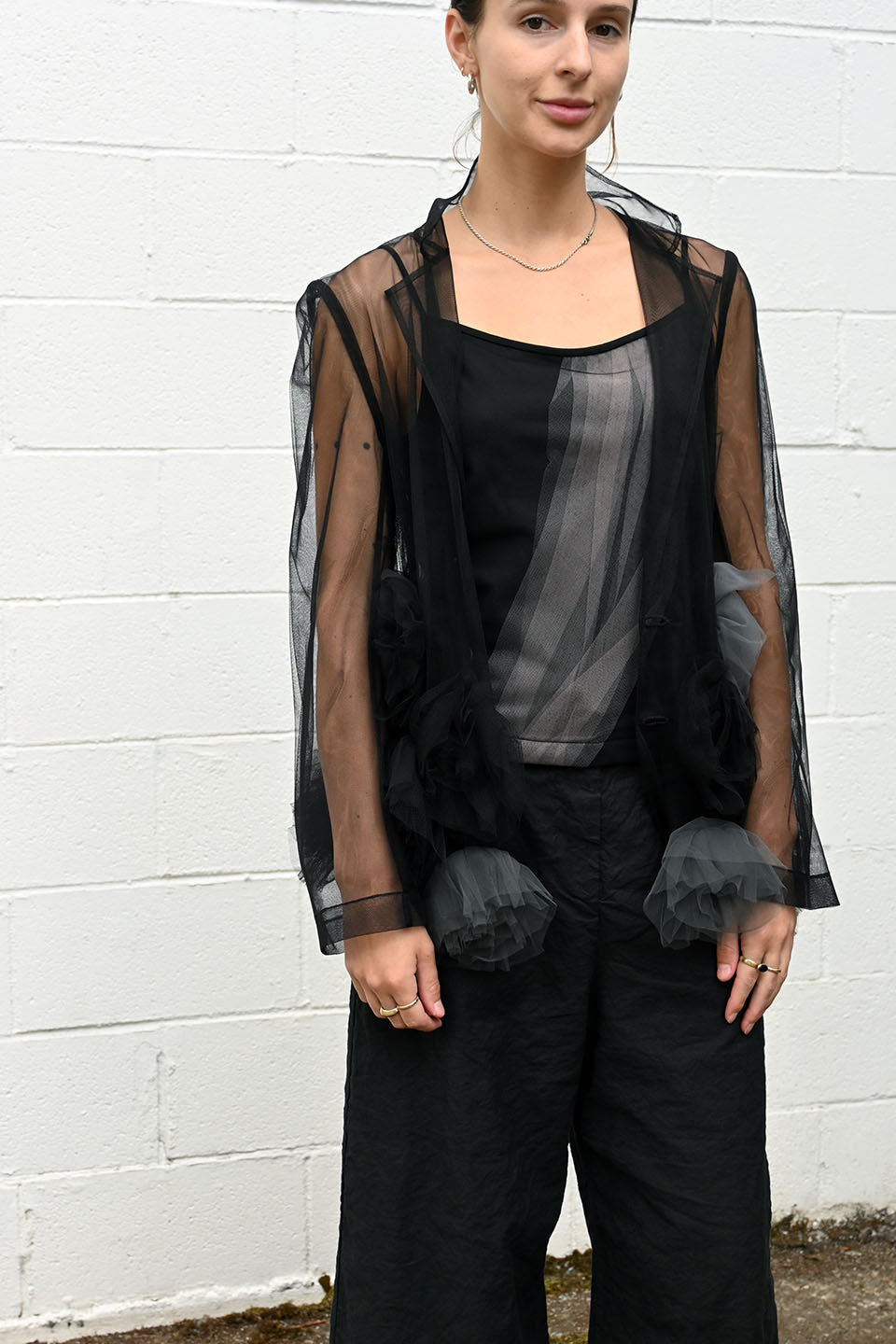 Sheer Rosette Jacket