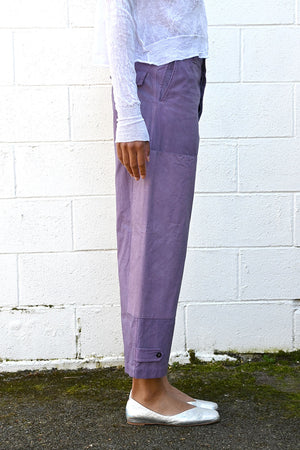Double Knee Cargo Pants Purple