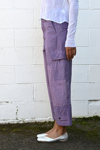 Double Knee Cargo Pants Purple