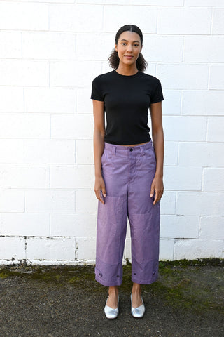 Double Knee Cargo Pants Purple