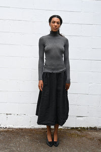 Wrinkled Skirt Black