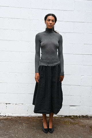 Wrinkled Skirt Black