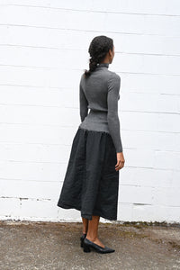 Wrinkled Skirt Black