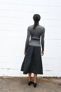 Wrinkled Skirt Black