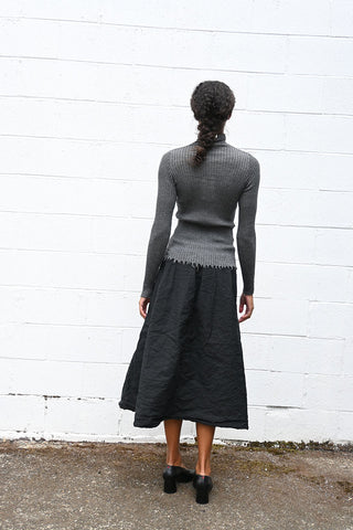 Wrinkled Skirt Black