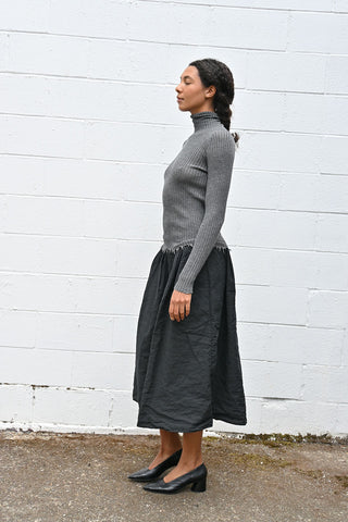 Wrinkled Skirt Black