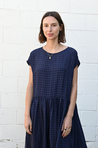 Gingham Dress Blue