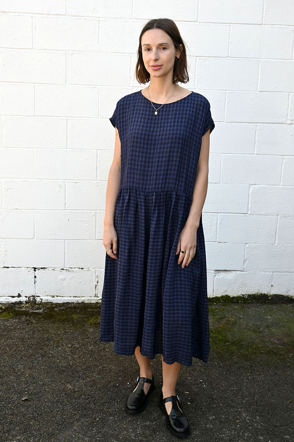 Gingham Dress Blue