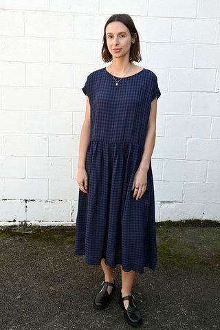 Gingham Dress Blue