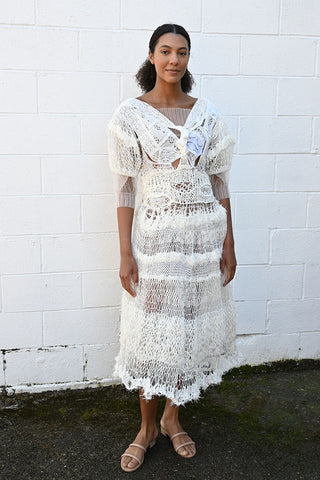 White Specter Mixuture Dress