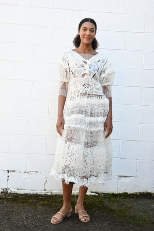 White Specter Mixuture Dress