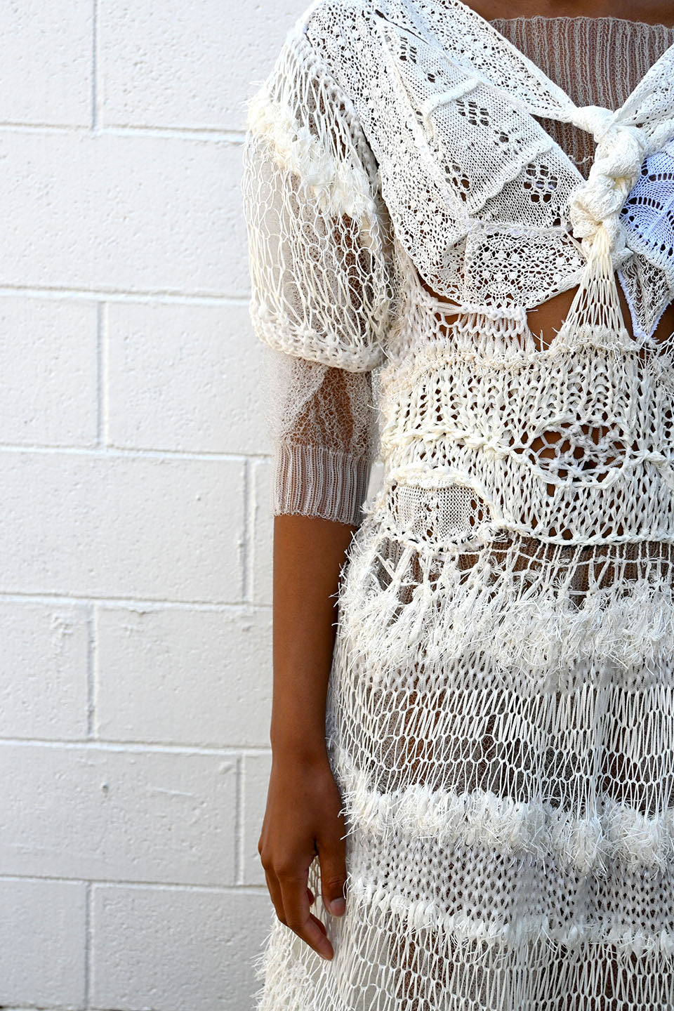 White Specter Mixuture Dress