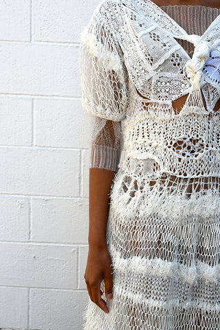 White Specter Mixuture Dress