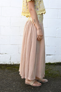 Grunge Flower Flared Skirt