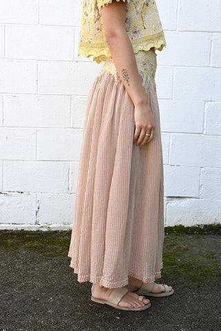 Grunge Flower Flared Skirt