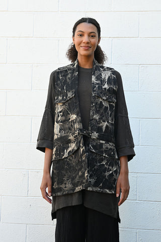Bleached Shadow Denim Vest