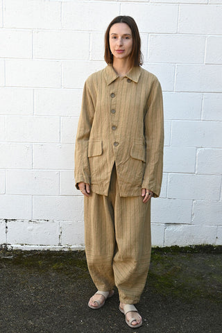 Linen/Silk Striped Pants