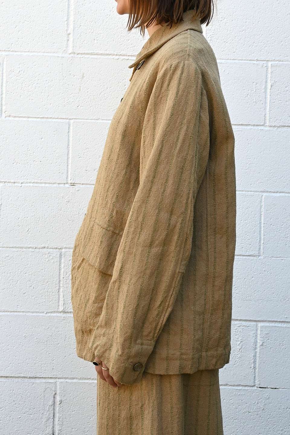 Linen/Silk Striped Jacket