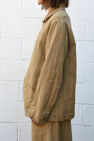 Linen/Silk Striped Jacket