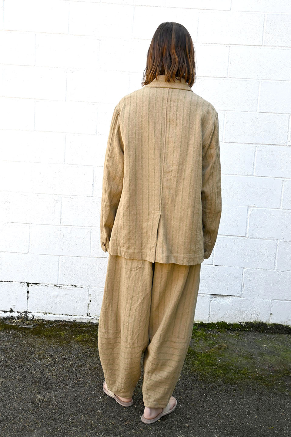 Linen/Silk Striped Pants