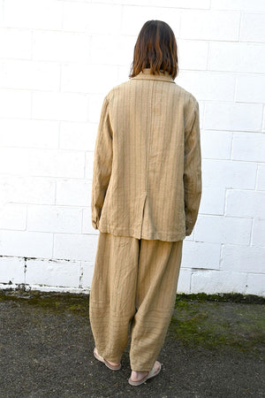 Linen/Silk Striped Pants
