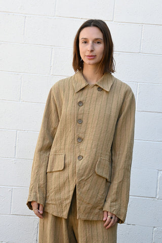 Linen/Silk Striped Jacket