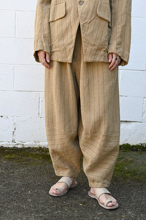Linen/Silk Striped Pants