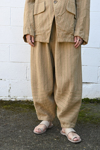 Linen/Silk Striped Pants
