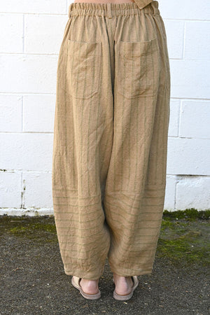 Linen/Silk Striped Pants