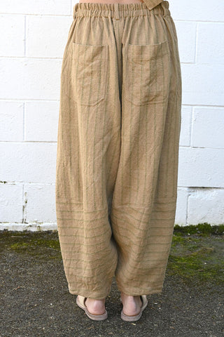 Linen/Silk Striped Pants