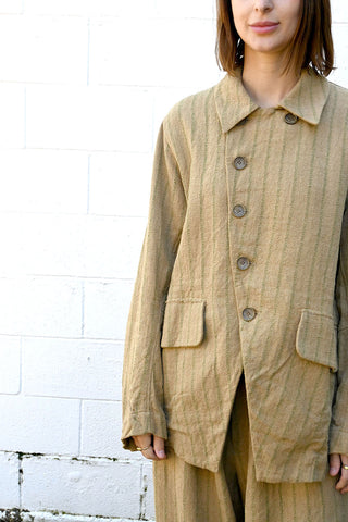 Linen/Silk Striped Jacket