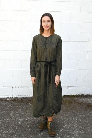 Botanical Olive Dress