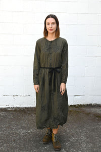 Botanical Olive Dress